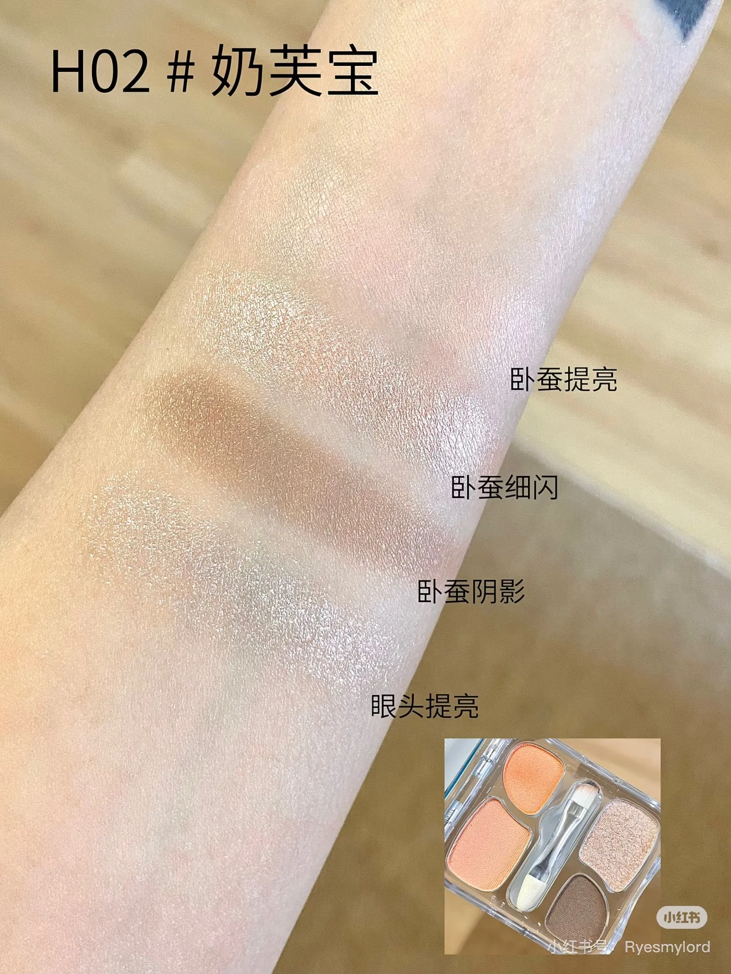 Ombretto 4 colori sdraiati Silkworm Blush Ombretto Evidenzia tavolozza di contorni Trucco occhi glitterati