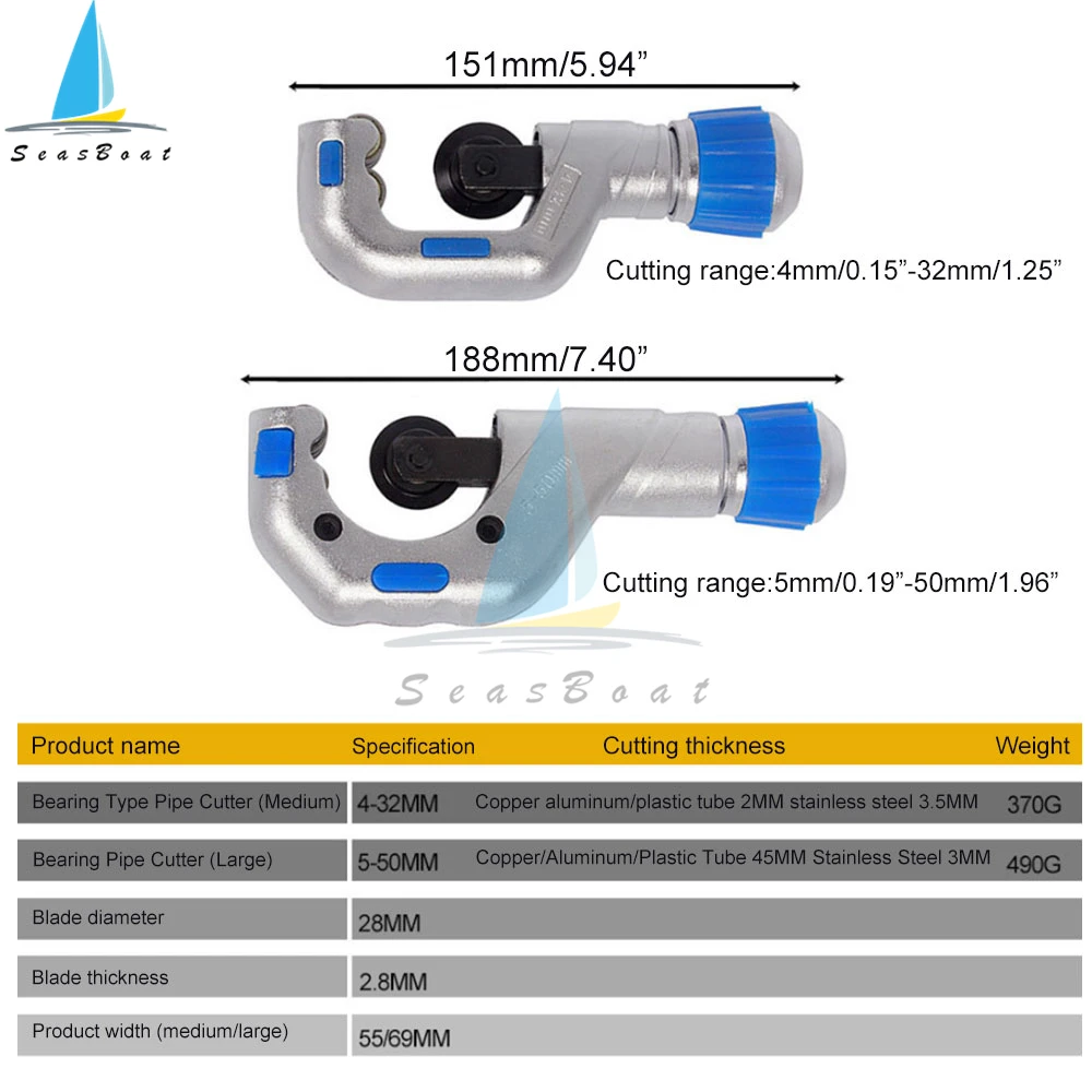 4-32mm 5-50mm Bearing Pipe Cutter Hobbing Circular Blade Steel Aluminum Brass Copper Tube Pipe Cutter Cut Tool Pipe Cutting Tool