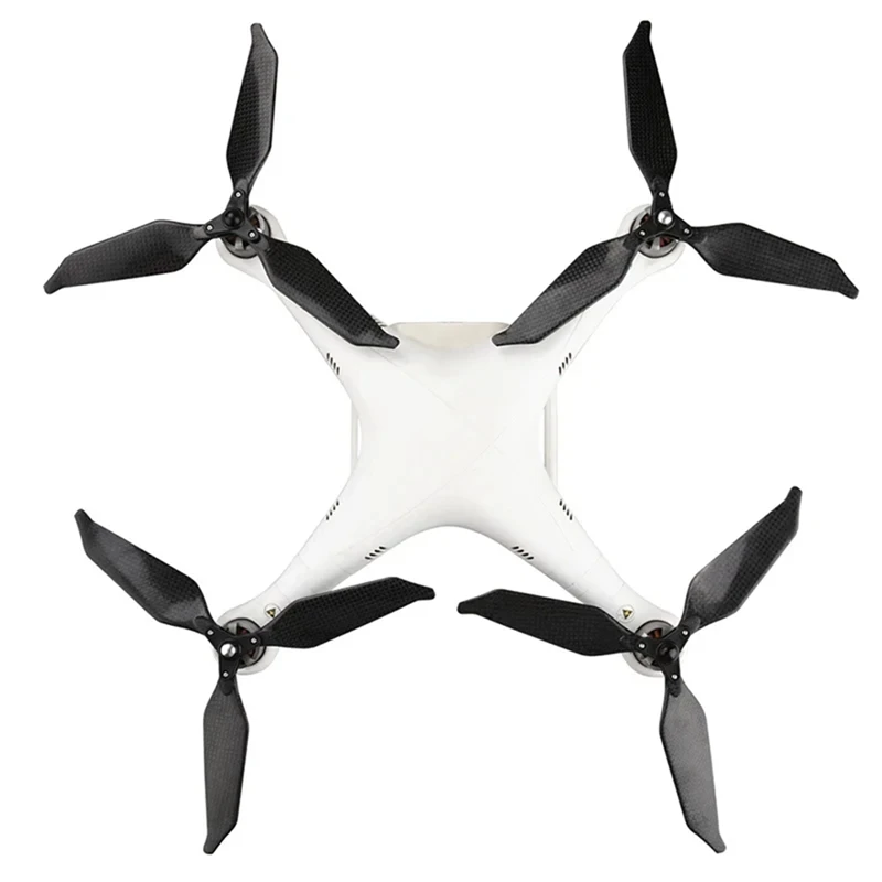 4Pcs Carbon Fiber 9455S Propeller Three Blade Self-Lock Propellers With Base For DJI Phantom 4/ 4 Pro Advanced Drone