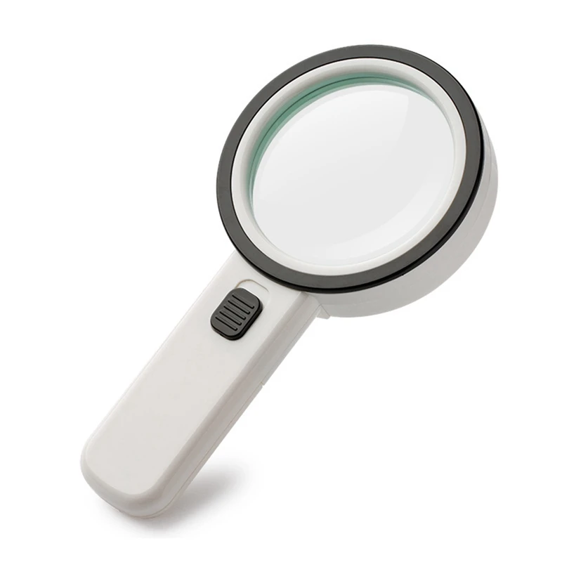 

Hand-Held 30X High Magnification Magnifier With 12 LED Lamp Beads Is Suitable For The Elderly To Read Durable Easy To Use