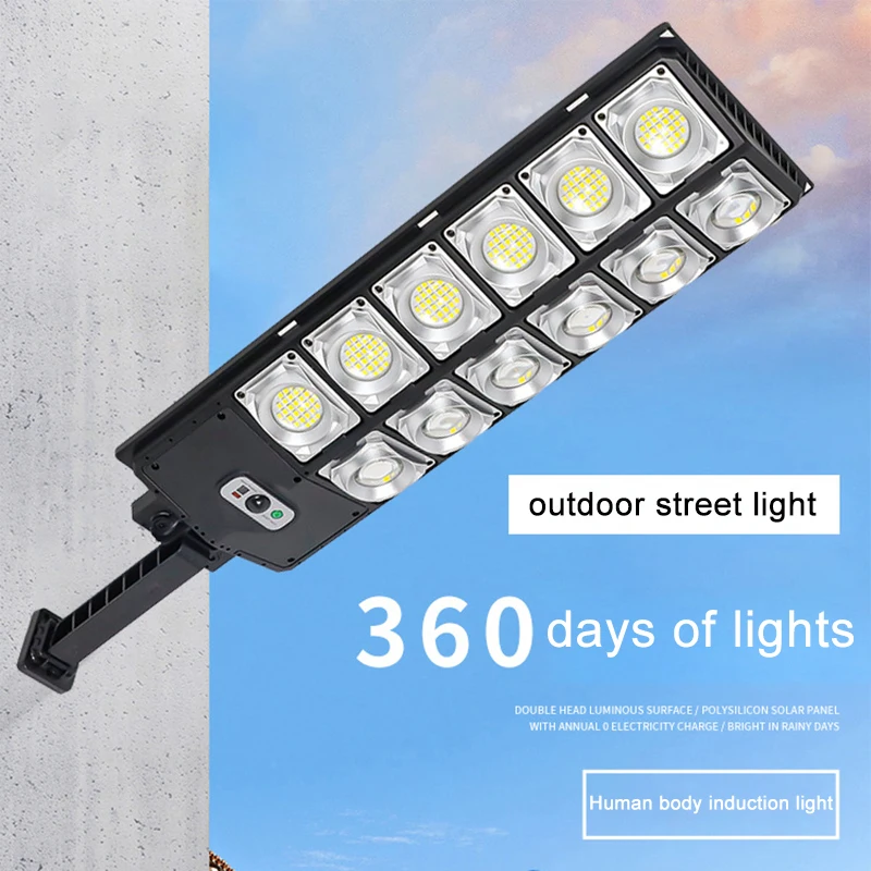 

LED Super Bright Outdoor Solar Street Light Large Solar Emergency Lamp 9000 Lumens With Sensor Waterproof Sunlight Yard Lights