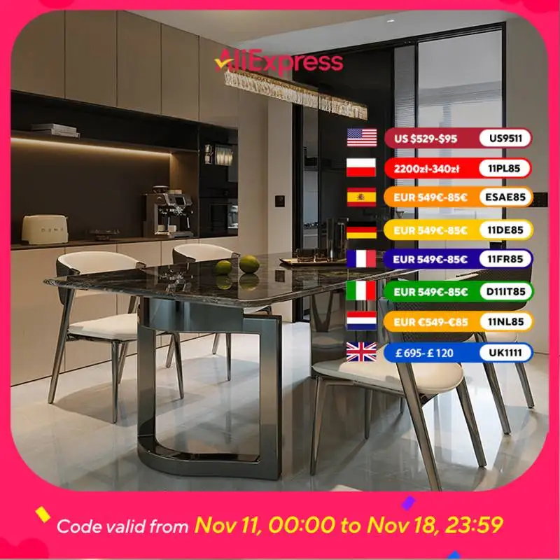 

Обеденные столы для вечеринок, дизайнерские итальянские свадебные современные кухонные обеденные столы для салона, роскошный скандинавский обеденный стол, мебель для дома