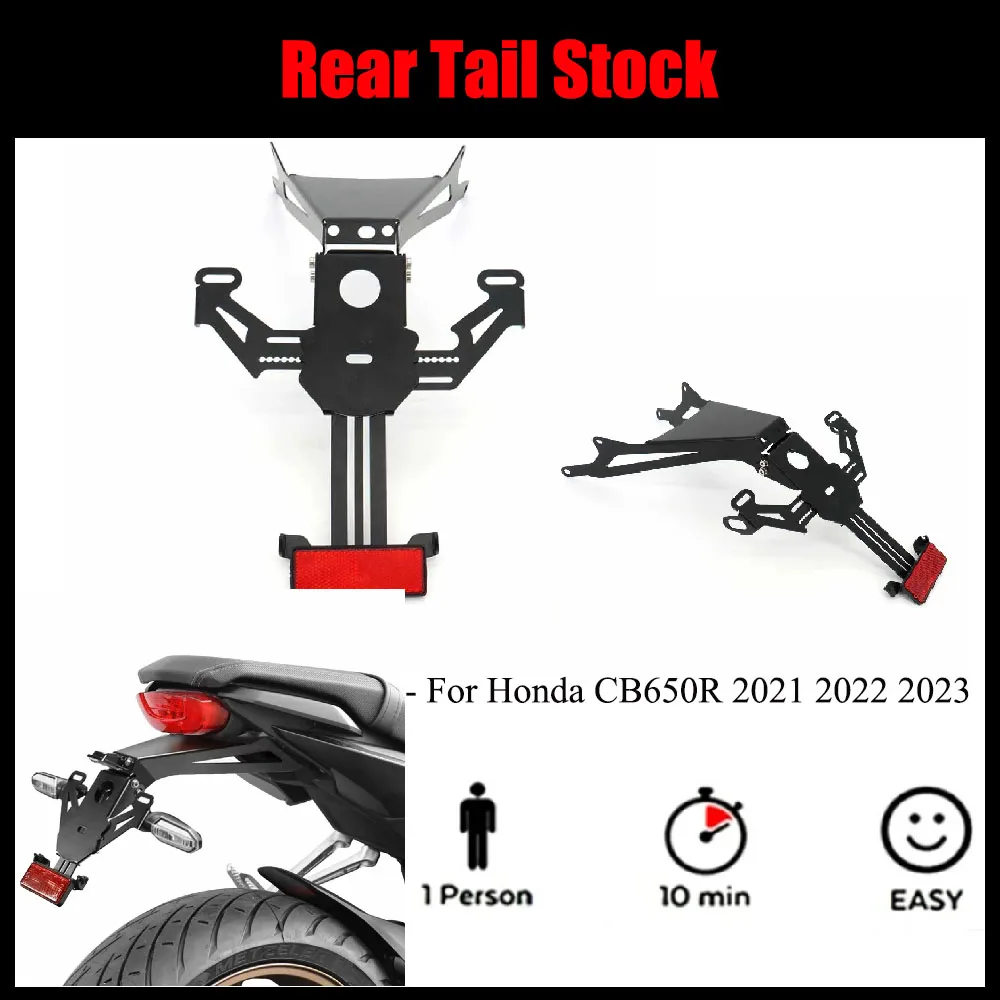 

NEW Motorcycle Rear Short Tail Stock License Plate Holder Tailstock Bracket Kit PartsFit For HondaCB 650R CB 650R2021 2022 2023