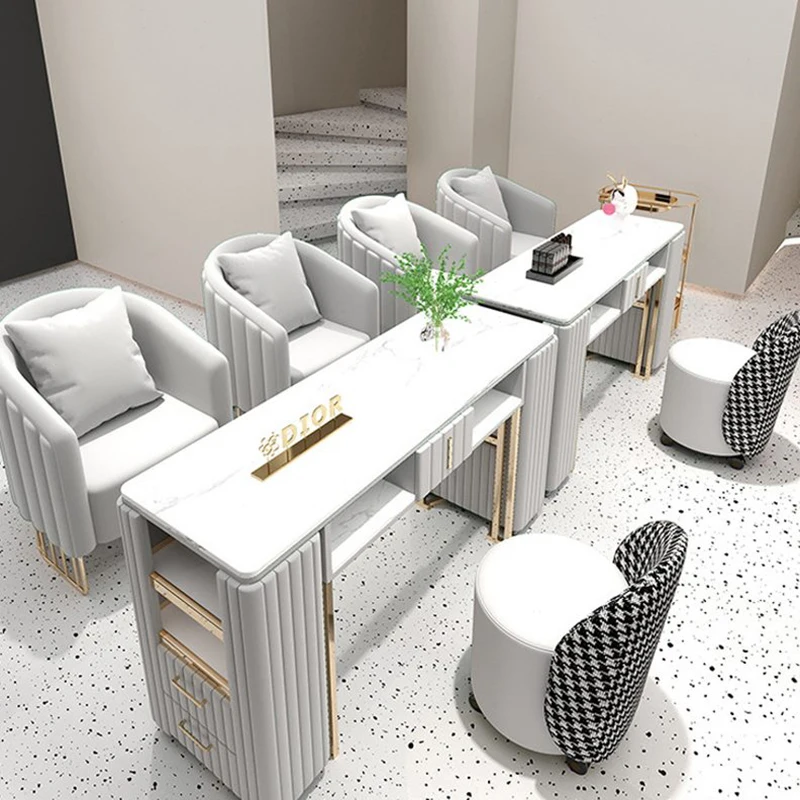 

Bright Manicure Nail Table Elegant And Subtle Stylish Classic Manicure Nail Table Multifunctional Design Mesa Salon Furniture