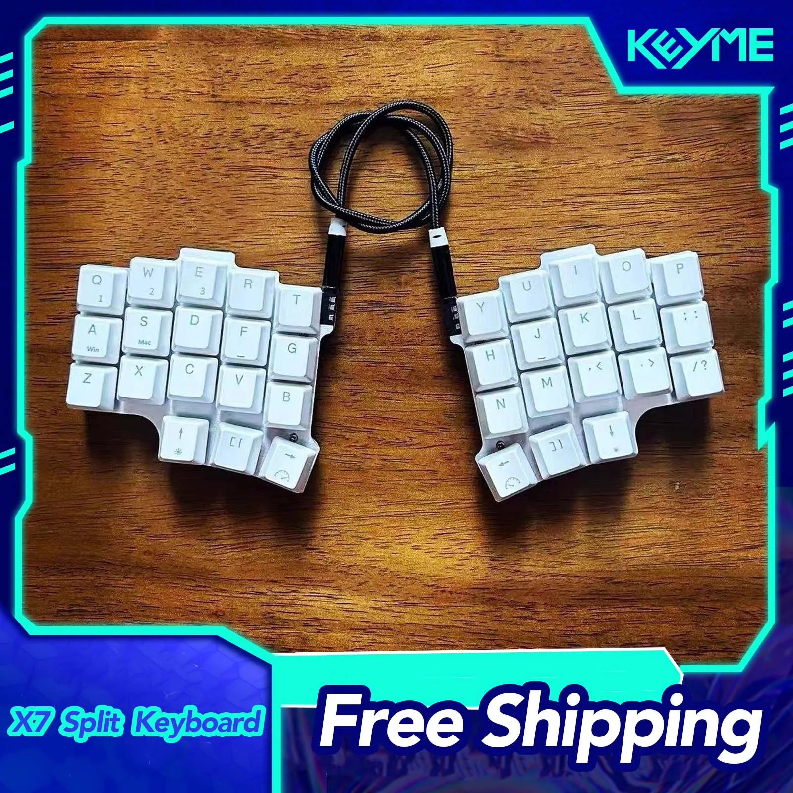 

X7 Split Mechanical Keyboard Wired Hot Swap Support VIAL RGB Split Keyboard Kit Customize PC Gamer Accessories Gifts
