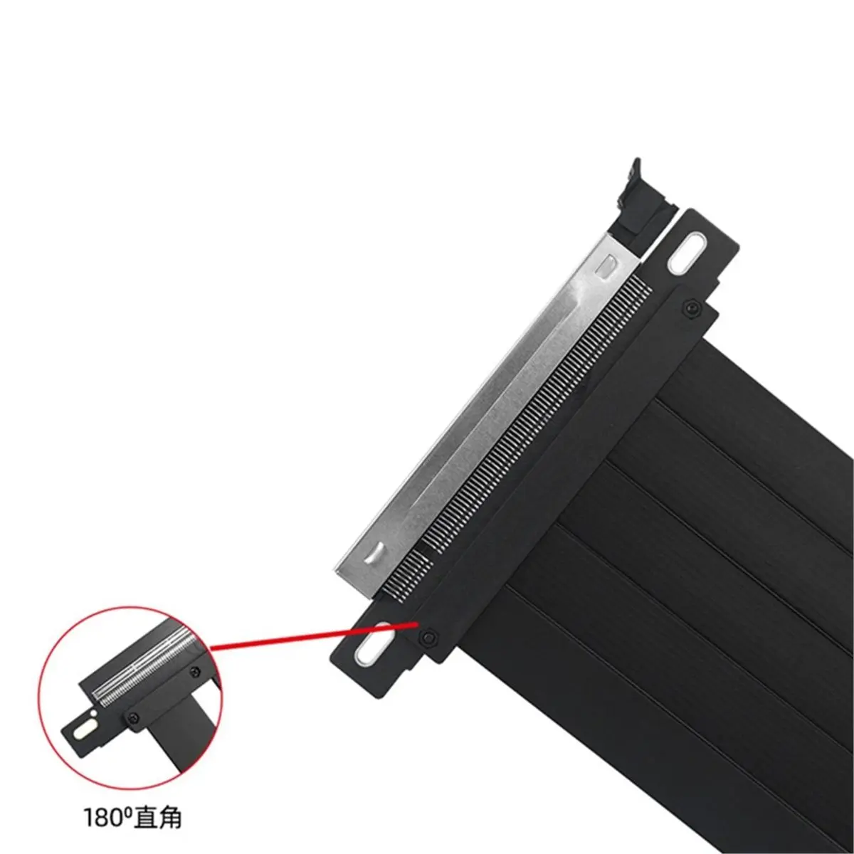 PCIE 4.0 X16 Adapter Graphics Card Extension Riser Cable 90 Degree for GPU Gold Finger PCI-Express for Server Computer