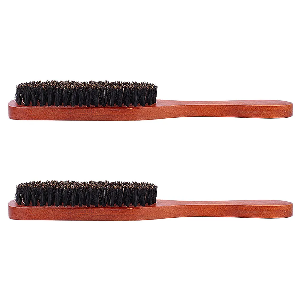 2pcs Wooden Brush For Women Pig Bristle Soft Hair Combs For Styling Scalp Massage Comb Travel Home Use Barber Accessories