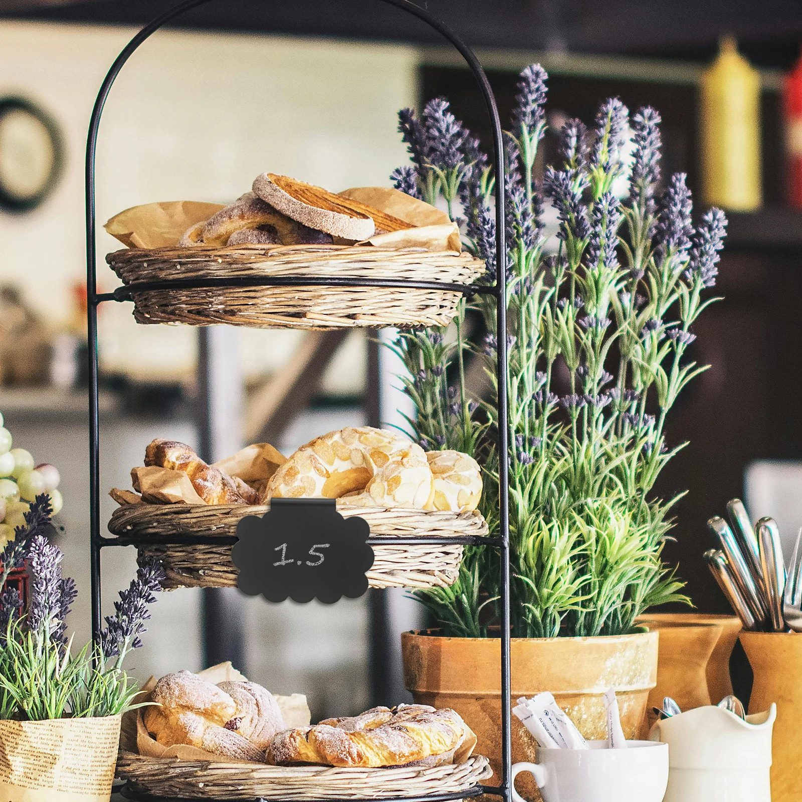 10 قطعة أصحاب ملصقات السبورة الأسود القابلة للإزالة إعادة الكتابة تسميات لصناديق التخزين سلة كليب سعر عرض موقف سوبر ماركت #3