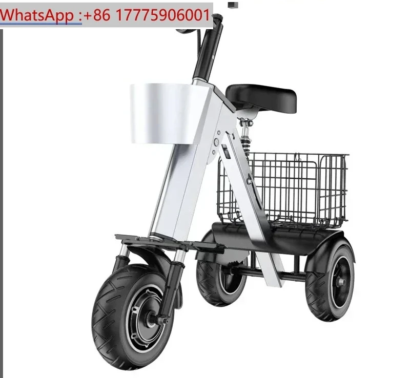 

New 48V light folding double electric vehicle portable small lightweight mini three-wheeled electric scooter P