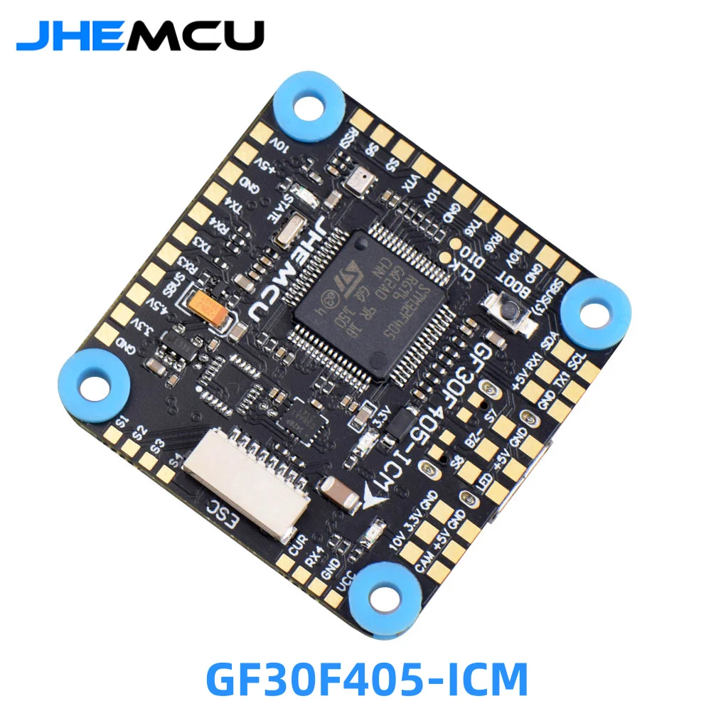 JHEMCU GF30F405-ICM Baro OSD BalckBox 5V 10V Dual BEC F405 controlador de vuelo 3-8S 30X30mm para piezas de drones RC FPV Freestyle