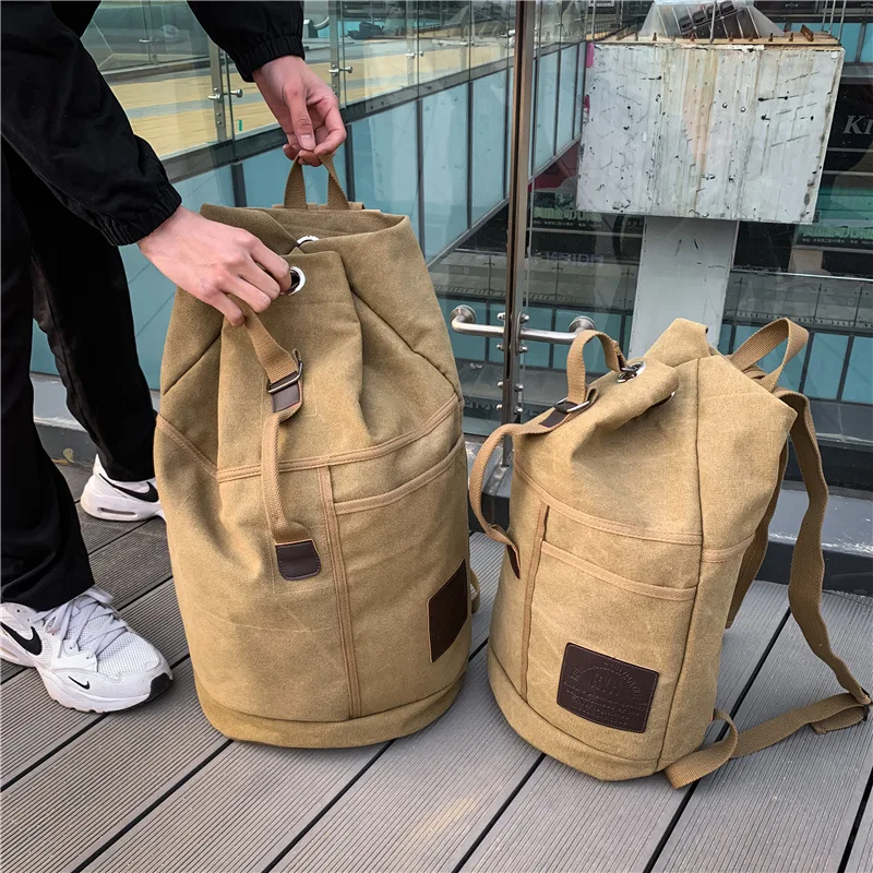 60/30L Mens Bag Outdoor Sports gym Duffle Bag Rucksack Tactical Canvas Backpack School Bag Travel Shoulder BagHandbag Two Size