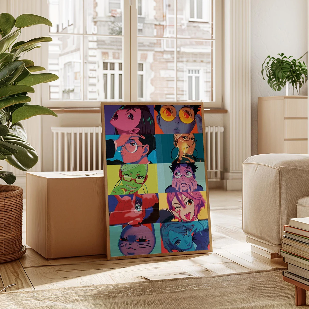 شخصيات أنيمي Dandadan جدار الفن طباعة ملصق النيون الجمالية الكولاج قماش اللوحة ديكور المنزل ملصق فني المشجعين الهدايا غير المؤطرة