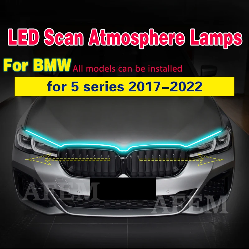 For BMW 5 series 2017-2022 M5 F90 DRL RGB multicolor LED F10 F11 F18 G30 G38 Scan Starting daytime running lights 12V LED 1pcs