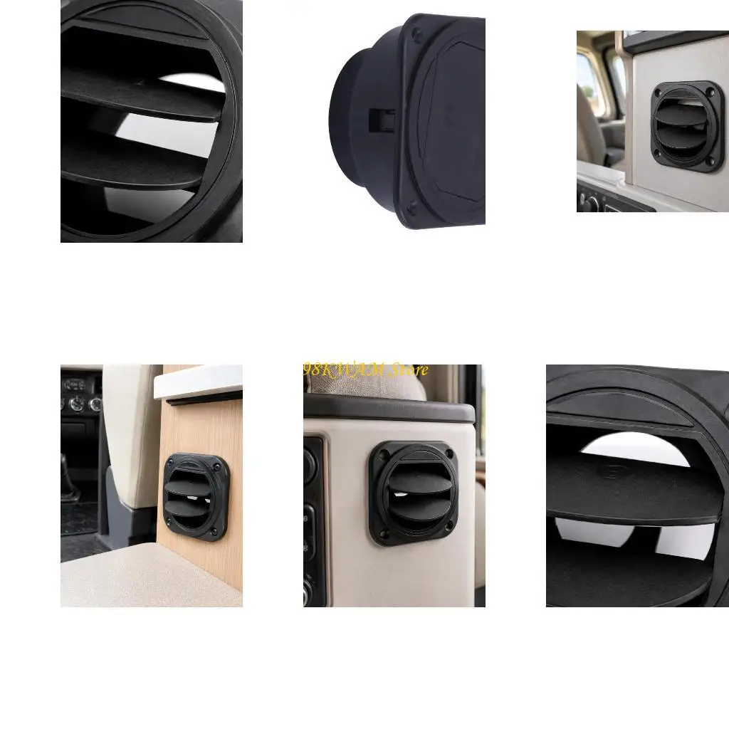 Rotating Parking Heater Outlet for Directing Warm Air, with Plastic Construction, Square Front Panel and Mounting Points 68UF