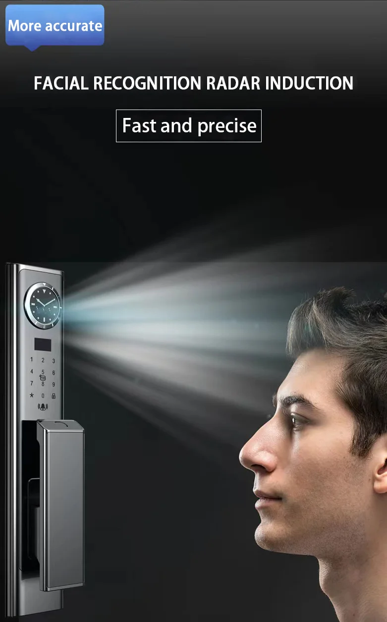 STLF Tuya 3d Face Digital Smart Door Lock con e impronte digitali Smart Lock automatico Smart Locks per porta d'ingresso