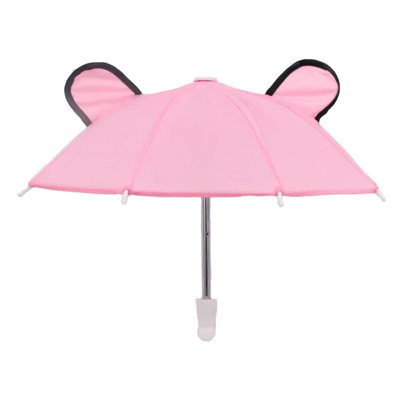 Cute Laciness And Bear Umbrella Doll Accessories 22cm Mini Doll Umbrella Rain Gear For 43cm New Reborn And 18 Inch American Doll