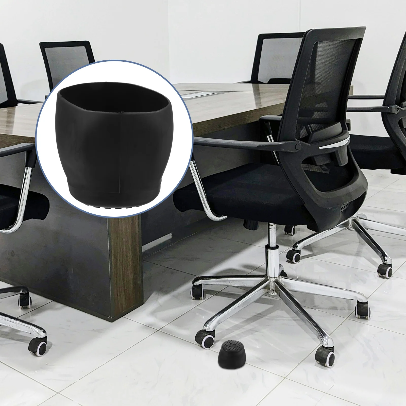 

5Pcs Plastic Feet Caps Office Chair Wheel Covers Floor Protectors Noise Reduction Chair Leg Covers Furniture Leg Pads