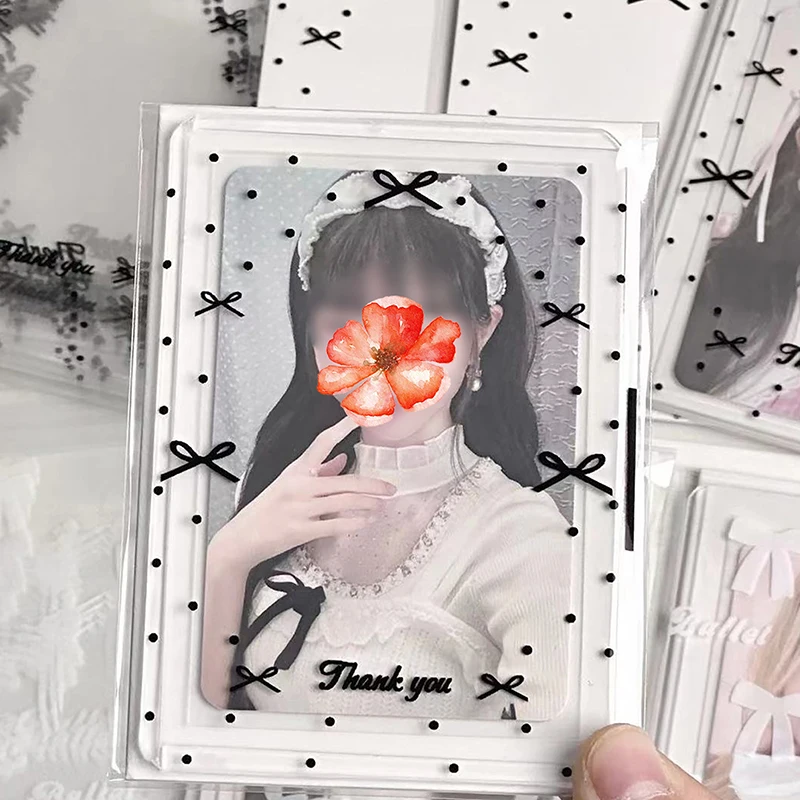 ถุงใส่ภาพถ่ายแบบมีกาวในตัว sampul kartu ใสขนาด50ชิ้น/แพ็คกระเป๋าใส่บัตรของขวัญแบบถุงซีลเอง