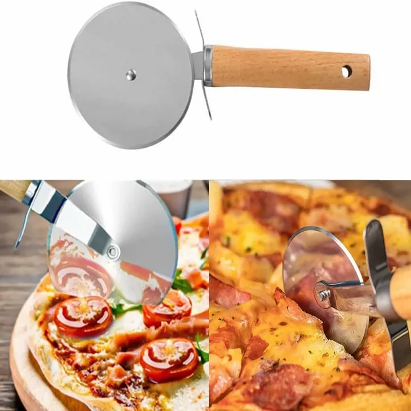 Pizza Oven Accessories Supplies Pizza Wheel Server Oven Brush Pizza Cutter Rocker Pizzas Peel Shovel for Kitchen Outdoor Grill