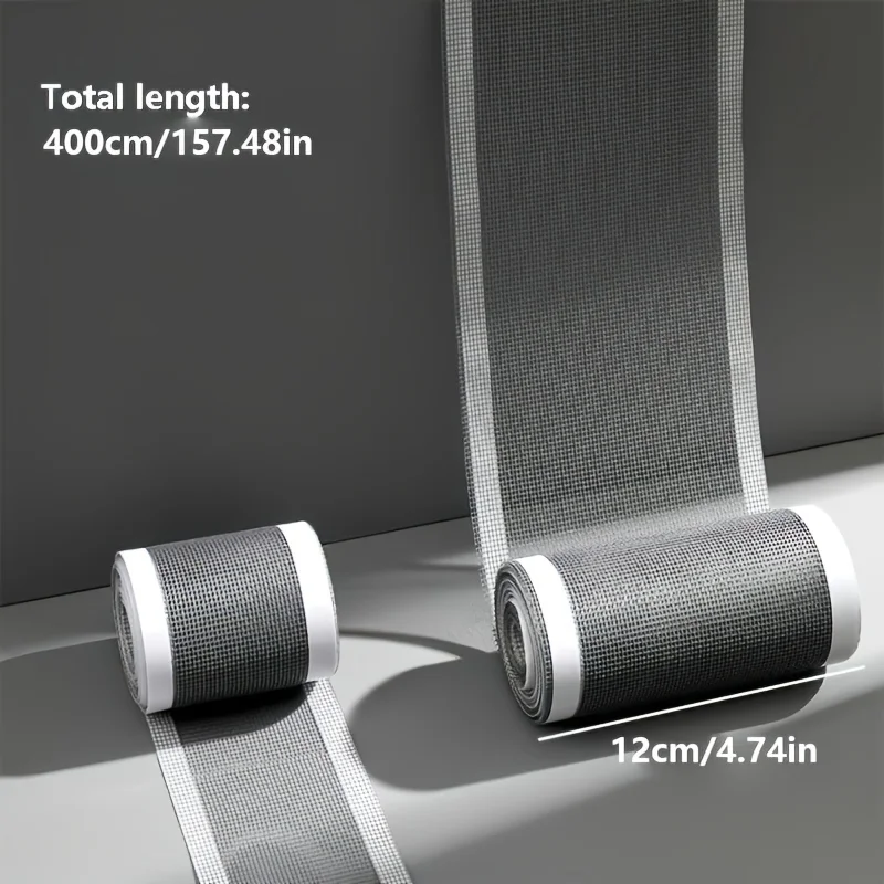 Selbstklebendes Reparaturband für Fenstergitter, aus Glasfasergewebe, wasserdicht, zum Reparieren von Moskitonetzgittern an Fenstern und Türen. – Detail 5