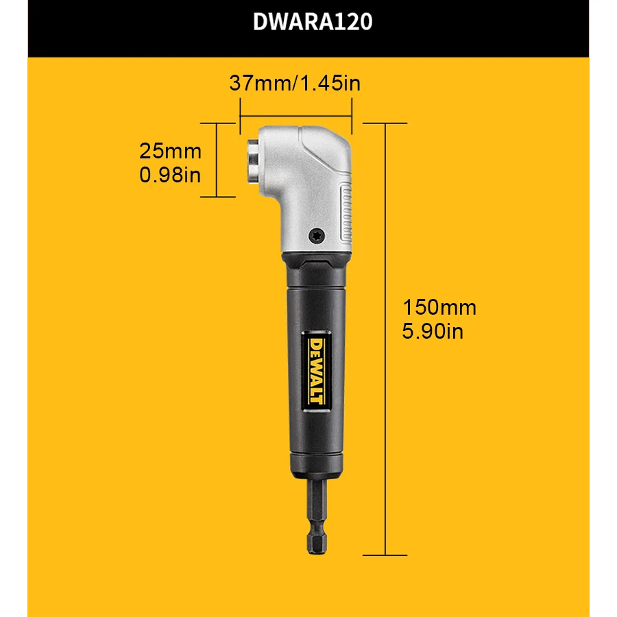 Imagem -06 - Dewalt Dt71517t-qz Dwara120 90 ° Acessórios para Ferramentas Elétricas de Driver Impact Ready de Fixação em Ângulo Reto