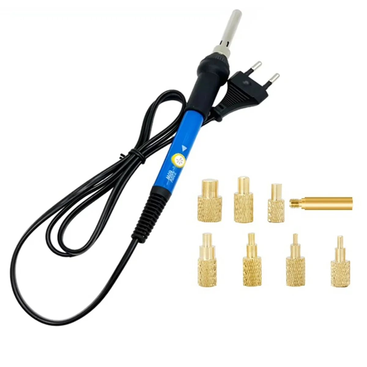 AA98 Heat Set Insert Soldering Iron Tip M2-M6 Brass Hot Melt Inset Nut Embedded Thread Insertion Kit for 3d Printing EU-Plug