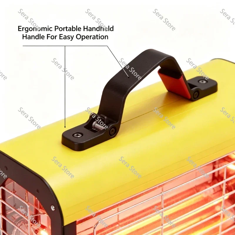 Portable IR Short Wave Car Baking Lamp Auto Paint Drying Heater 1200-2500W Hand Held Vertical Timing Temperature Control Curing