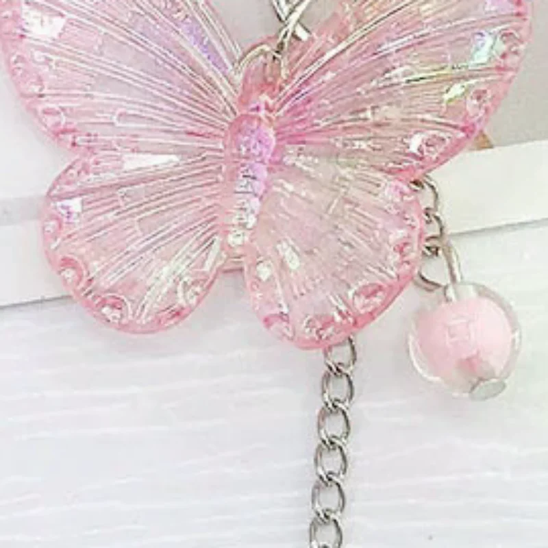 Creative Butterfly Keychains Sweet Pendant Hanging Ornament Keyring Backpack Decoration For Women Girls