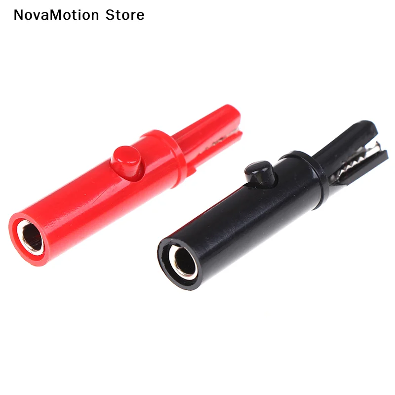 [NM]2Pcs Push Button Type Full Protective Alligator Clip For Professional Multimeter[NM]