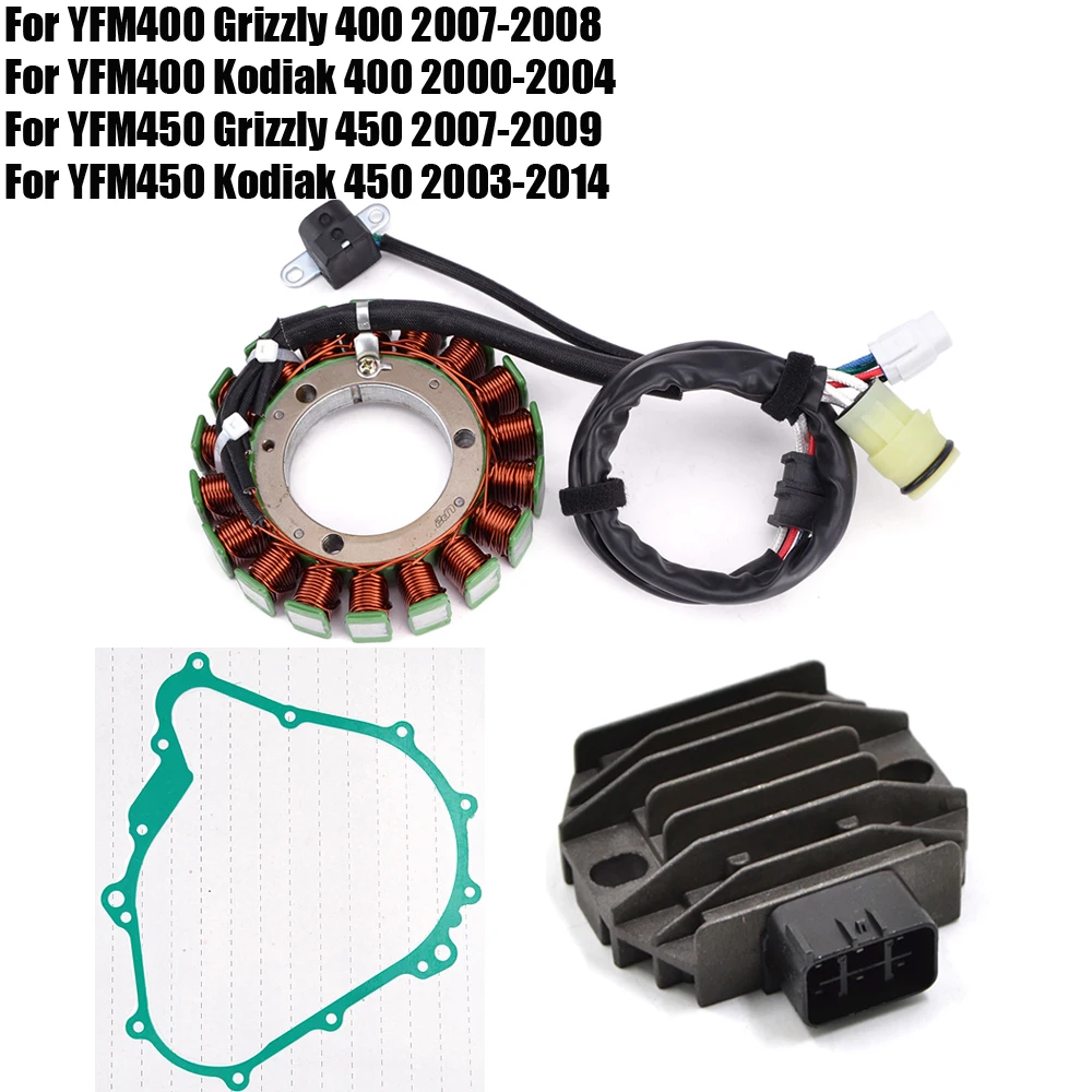 

Stator Coil Gasket + Regulator Rectifier For Yamaha YFM400 YFM450 YFM 400 450 Grizzly Kodiak Wolverine