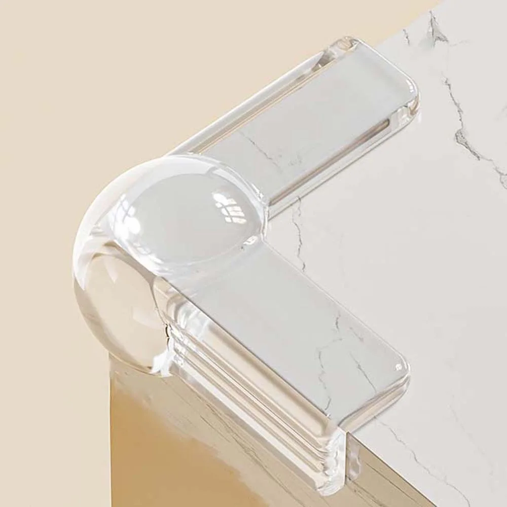 12 teile/satz Airbag Silikon Rand Ecke PVC doppelseitiges Klebeband Tisch Ecke Schutzhülle Transparent Beige