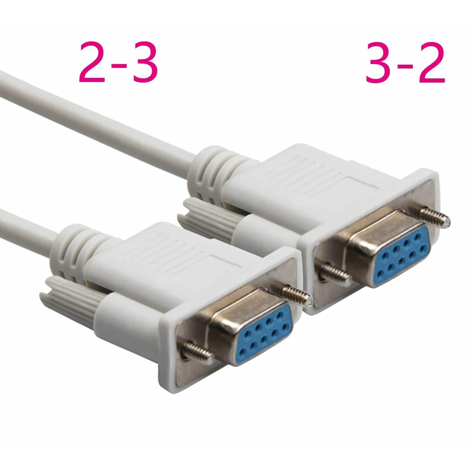 DB9 Serial Female to Female Rs232 rs-232 Com 2-3/3-2 Cross Wire cable 1.5M(5FT)