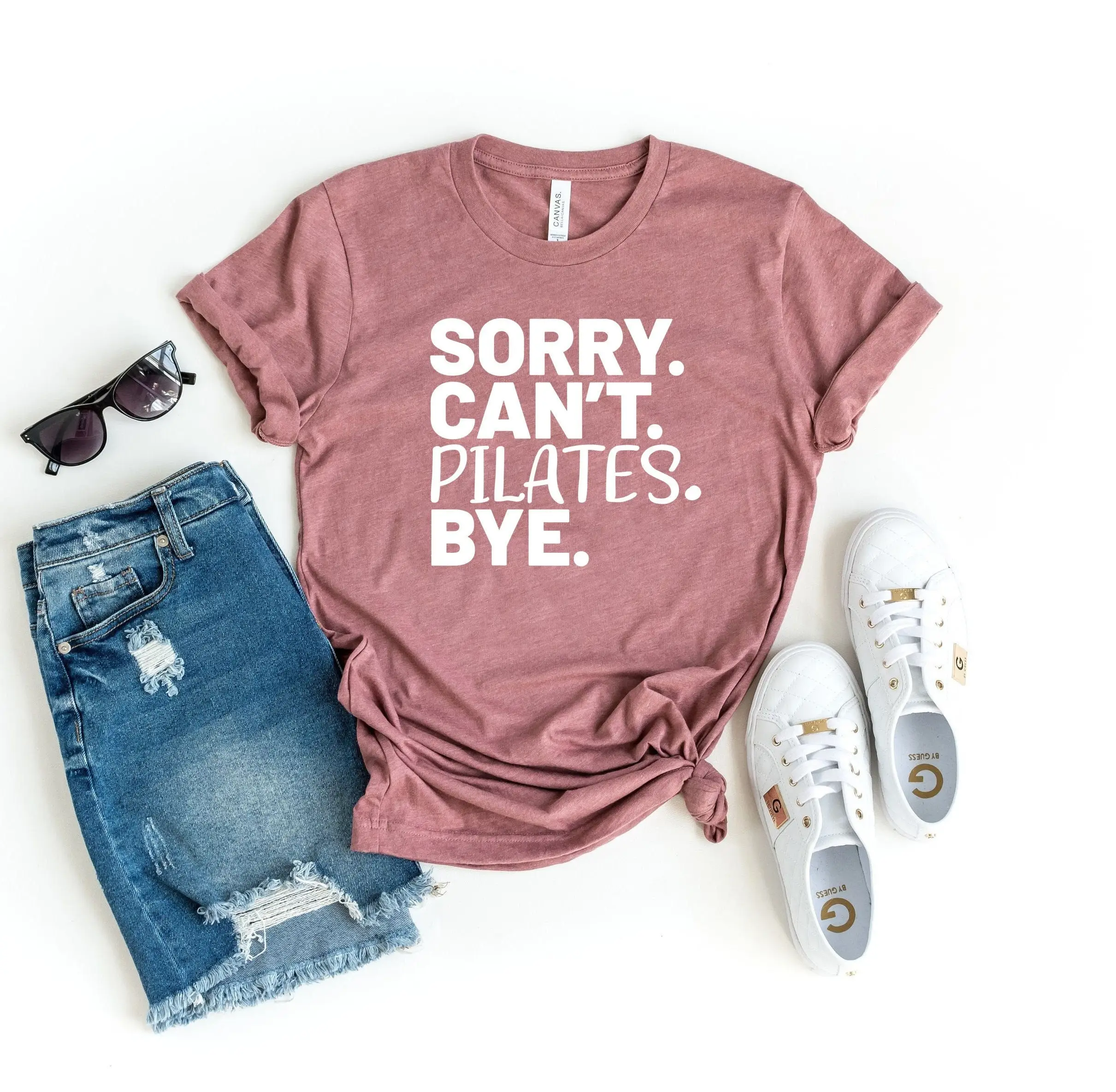 Sorry can't pilates bye shirt funny workout t shirts life for women yoga