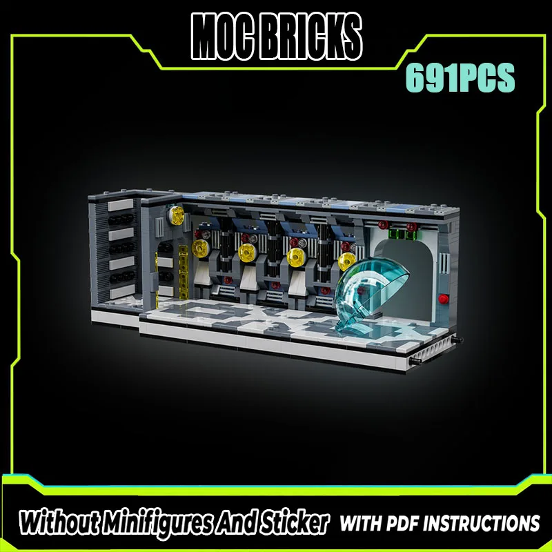 

Exquisite New Product MOC Building Blocks Movie Scene Model Corridor Campaign Technology Modular Children's Toy Gift DIY Set