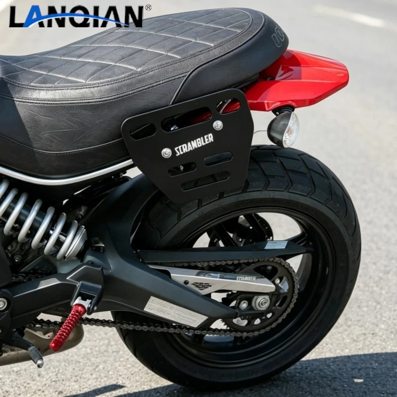 For Ducati Scrambler 620 800 Classic Desert Sled Icon Sixty2 Motorcycle Side Luggage Rack Support Saddle Bags Mounting Brackets