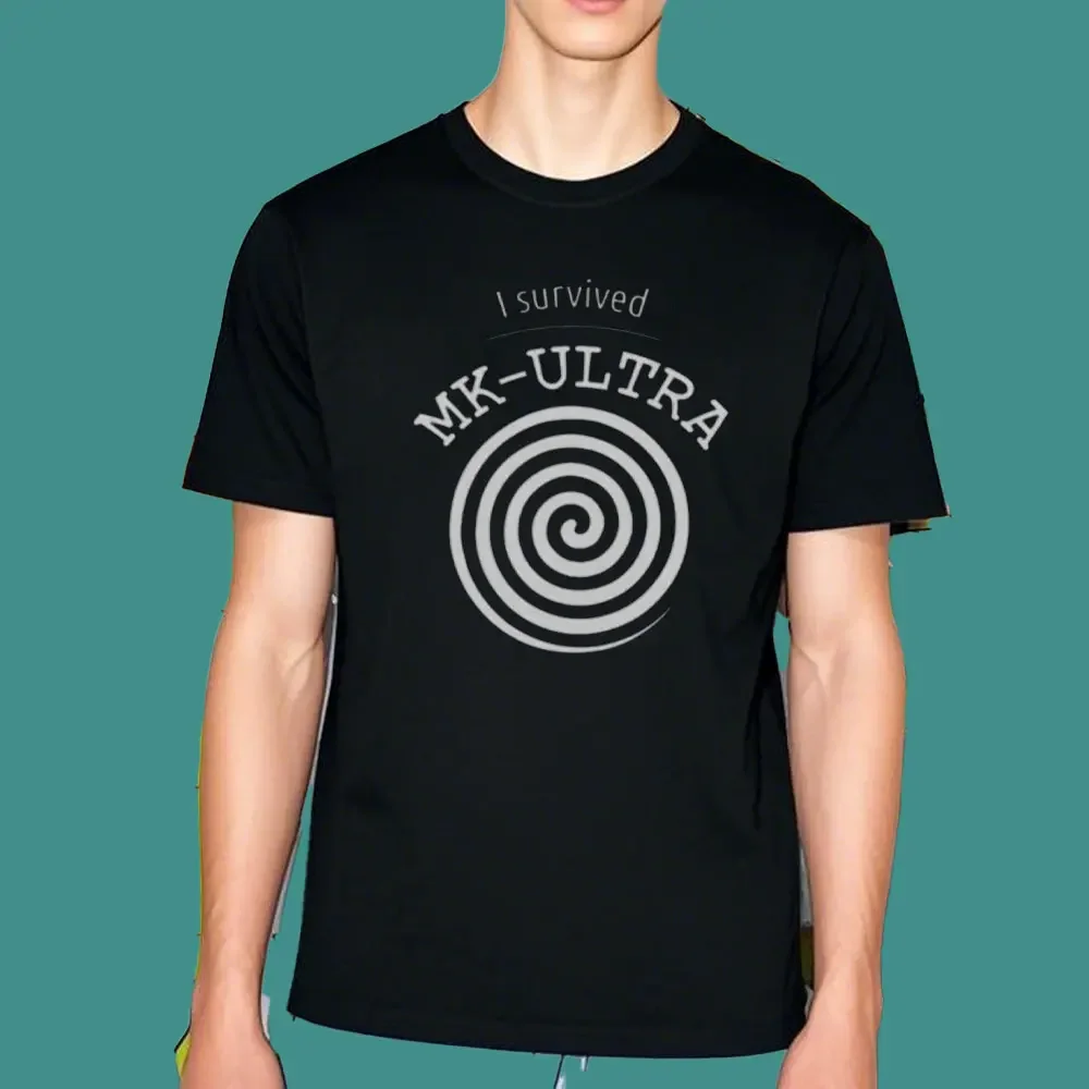 I Survived MK Ultra Graphic T Shirts Disclosure Ts Pop Culture Entertainment Unisex Jersey Short Sleeve Tee Funny Y2k Cotton Top