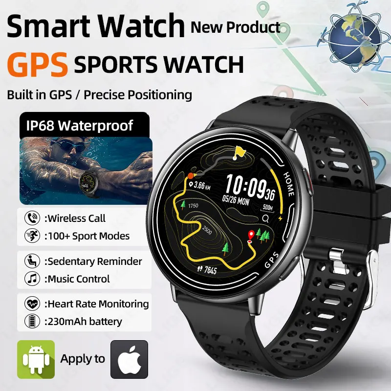 

LIGE 2026 GPS Sports Smart Watches For Men Women 1.39inch 100+Sports Modes IP68 Waterproof Smartwatch Smart Band For Android iOS