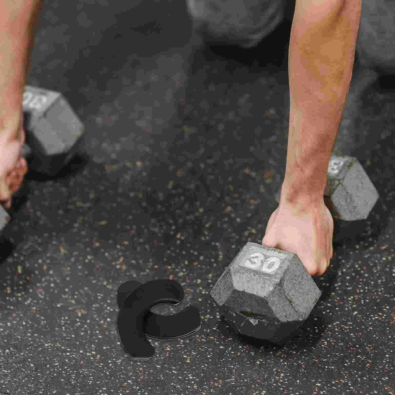 Herramienta de Fitness para descanso de mancuernas, útil almohadilla a prueba de golpes, soporte de goma, asas para equipos de entrenamiento