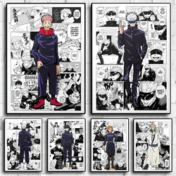 Jujutsu Kaisen Anime Canvas Print  Manga Wall Art Poster for Living Room Home Decor