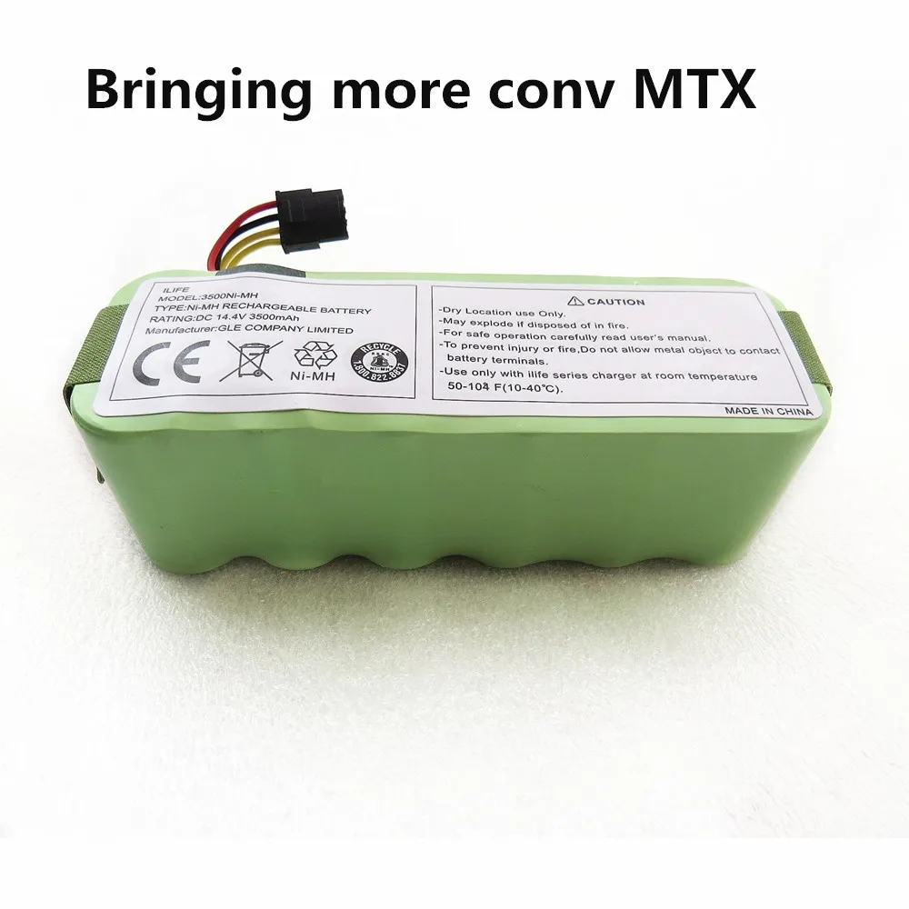 For Ecovacs CR120 Dibea Panda X500 X580 Kk8 Haier Sweeping Robot   14.4V 3500mAh NI-MH Rechargeable Vacuum Cleaner Battery