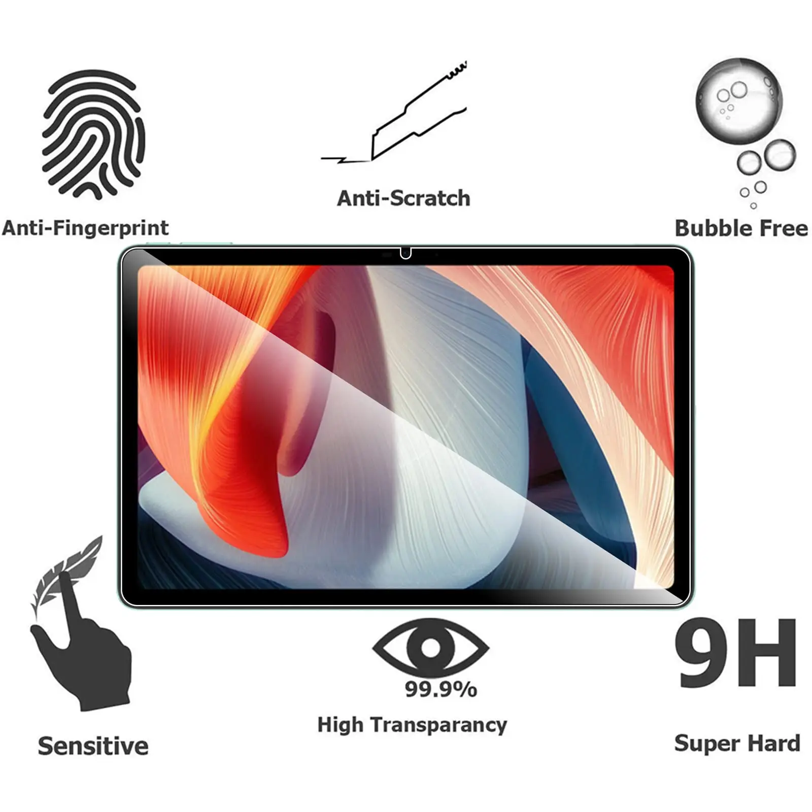 Screen Protector for Doogee T20/T20S 10.4 inch Anti-Scratch 9H Hardness Tablet Tempered Glass Film for Doogee T20/T20S 10.4