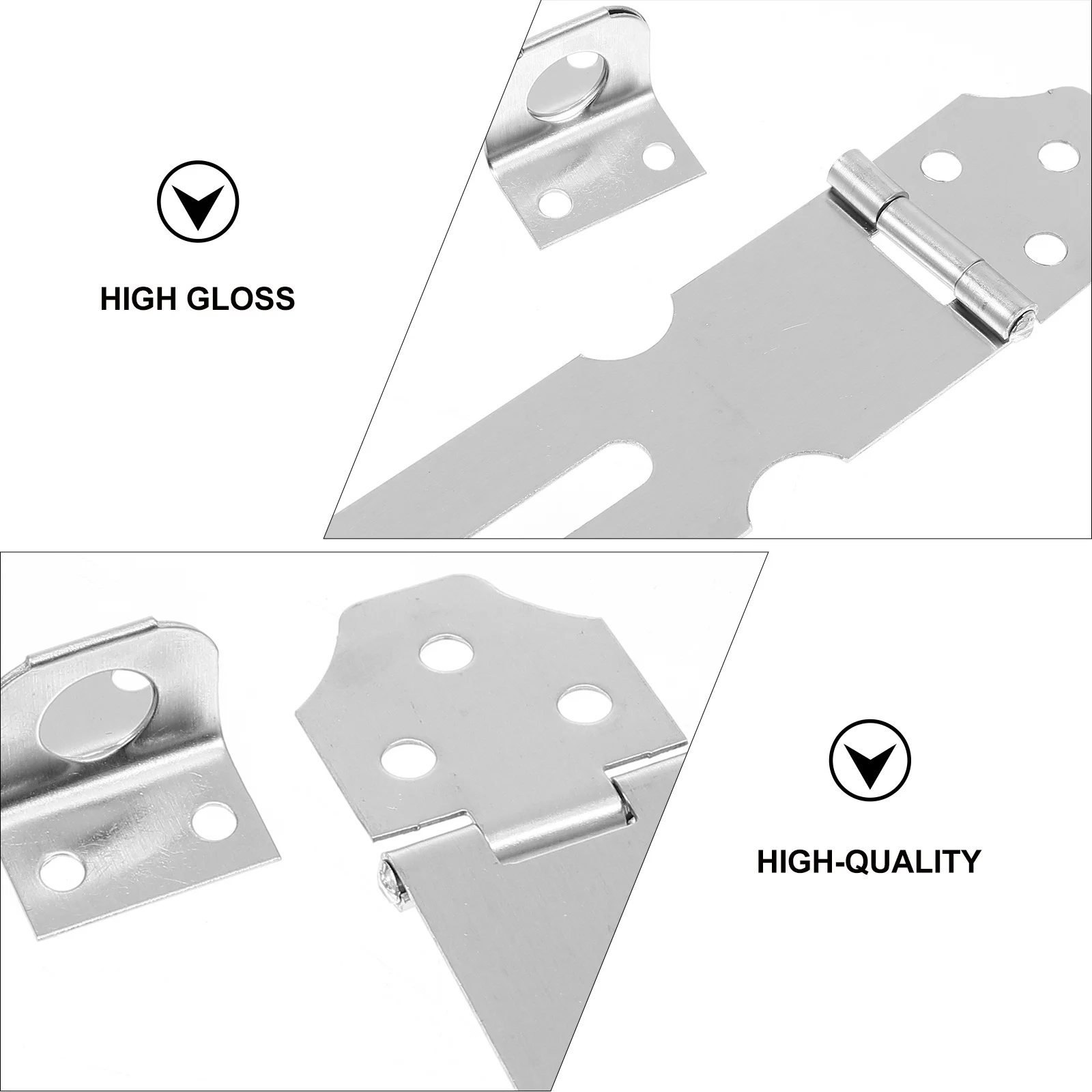 

10Pcs Heavy Duty Stainless Steel Hasp Lock Latch Door Security Antitheft Easy Installation Durable Padlock Hasp