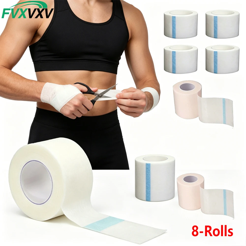 8 Rolls Micropore Tape – Breathable Paper Tape, Latex-Free Tape – Individually Boxed Paper Bandage Tape Rolls – For Wound Care