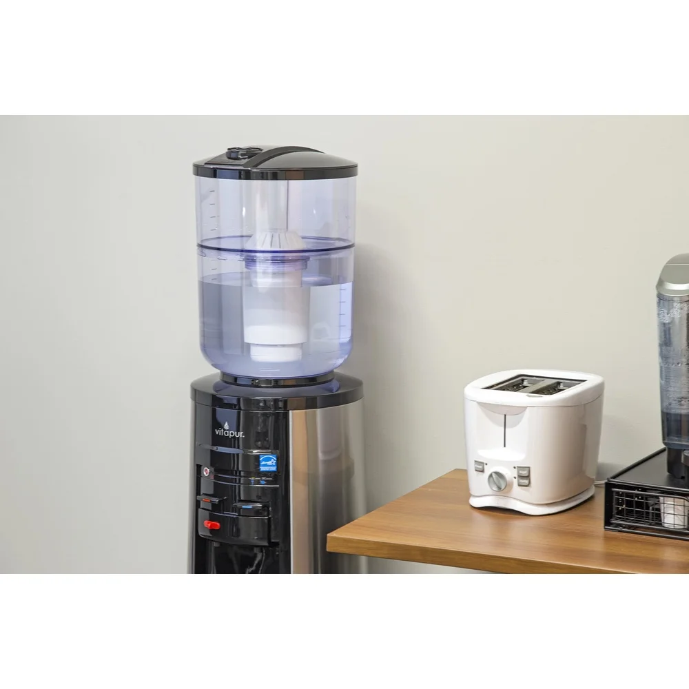 Sistema de garrafa de filtragem de água, dispensador de carga superior, certificado NSF, filtro multiestágio, sem BPA, indicador manual, capacidade de 800L