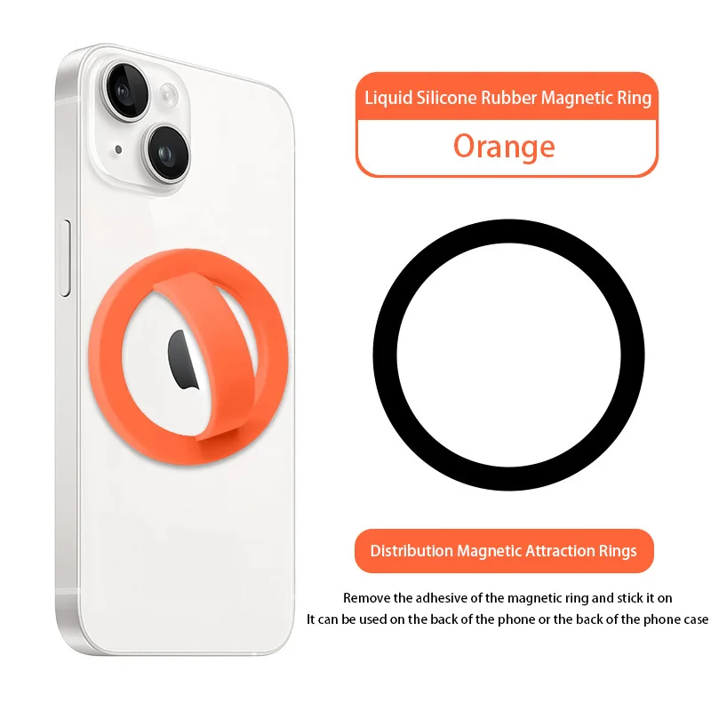 Correa magnética de silicona suave para dedo, soporte de anillo para teléfono, soporte Universal para fundas de iPhone y Android, soporte de agarre de bucle seguro