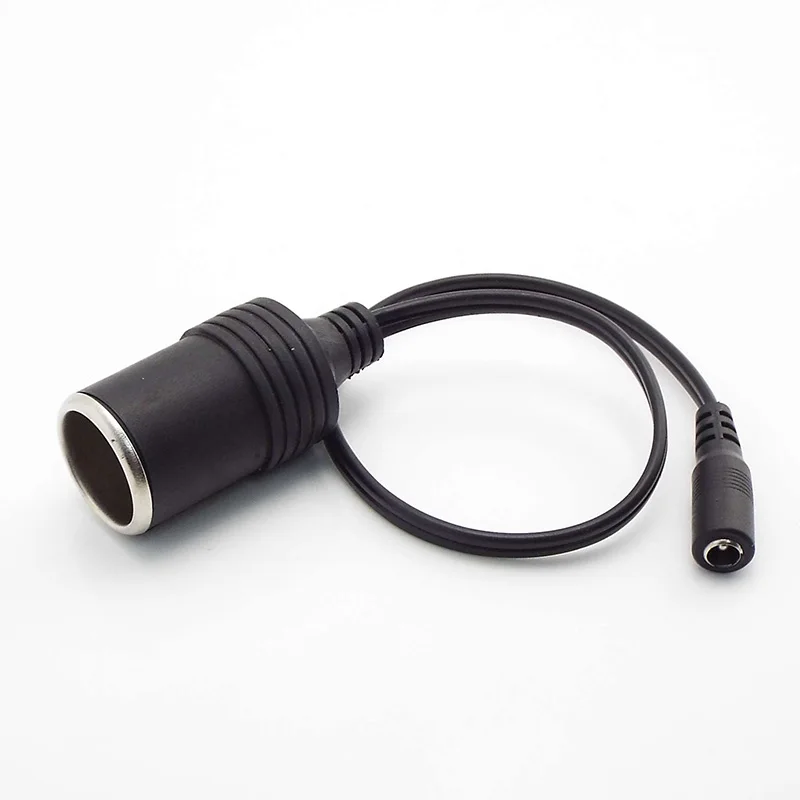 High Quality 12V Female Car Cigarette Lighter Socket Plug Connector Charger Cable Adapter DC 5.5 * 2.1mm 5A Amper image 2
