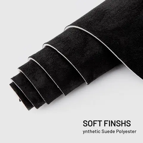 60x96 Inch Black Suede Car Headliner Fabric, 4mm Foam Backed Auto Roof Upholstery Material for Interior Repair, Replacement & DI