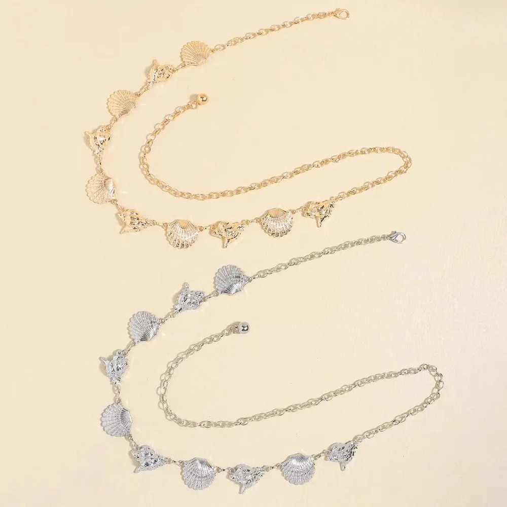

Creative Snail Bohemian Waist Chains Belly Chain Jewelry Dress Belt Chains Waistband Silver Shell Body Chain Girl