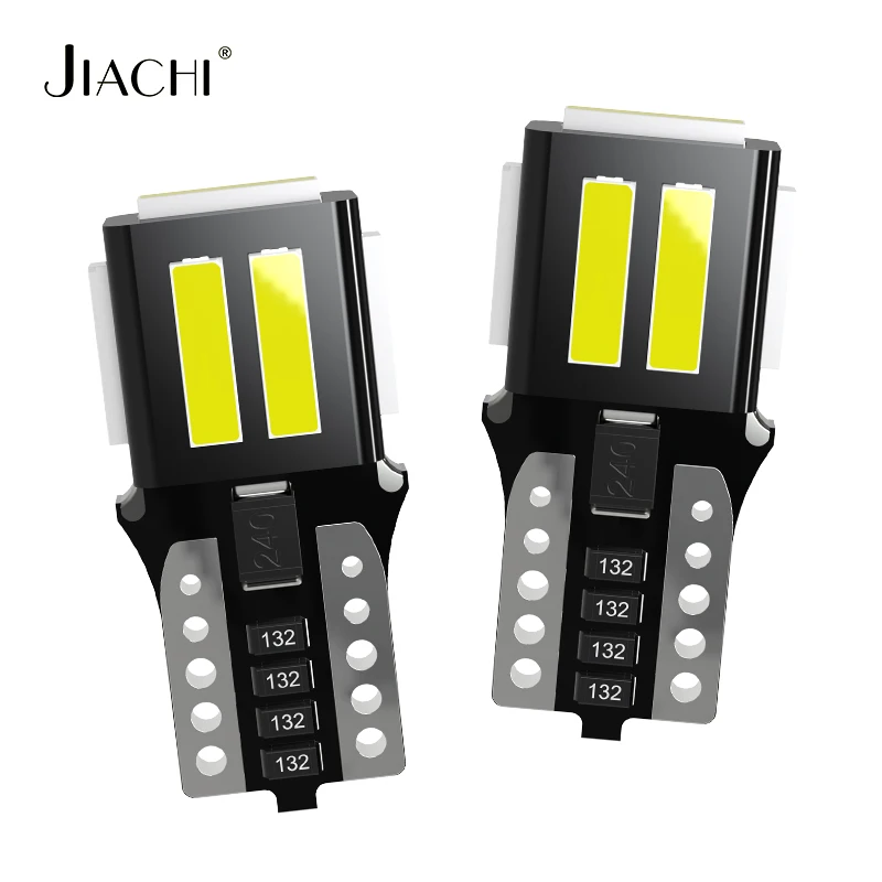 

JIACHI 10PCS Original Interior Light No Error T10 W5W Led Bulb 5W5 2825 194 501 7020Chip 7SMD White 6000k Instrument Lamps DC12V