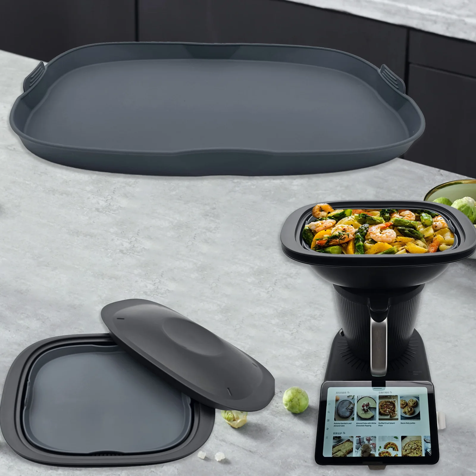 Silicone Steamer&Baking Dish for Thermomix TM5 TM6 TM31, Multifunctional Steaming Baking Cooking Gadget, Heat Resistant Silicone view 3